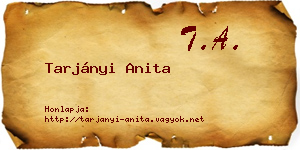 Tarjányi Anita névjegykártya